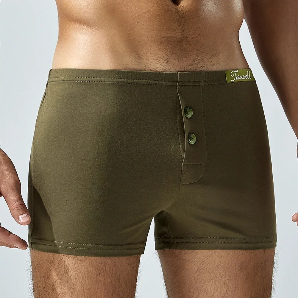 

Button Underpants Mens Boxers Loungewear Sleepwear 5 Spandex M-2XL Soft Material Solid Color Pattern Brand New