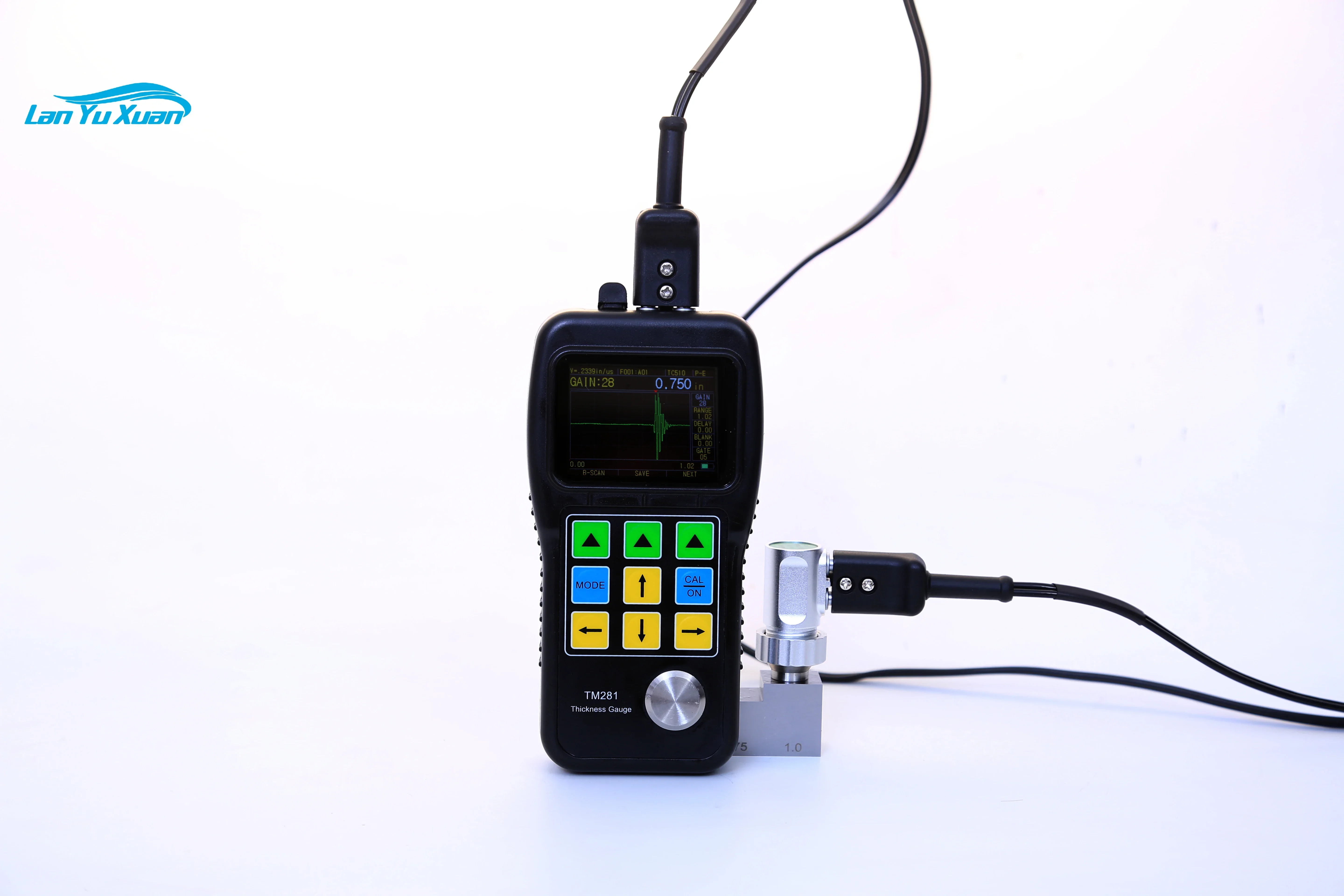 TM281D  Ultrasonic thickness gauge/meter tester/ NDT inspection/   with  A&B Scan for testing rubber