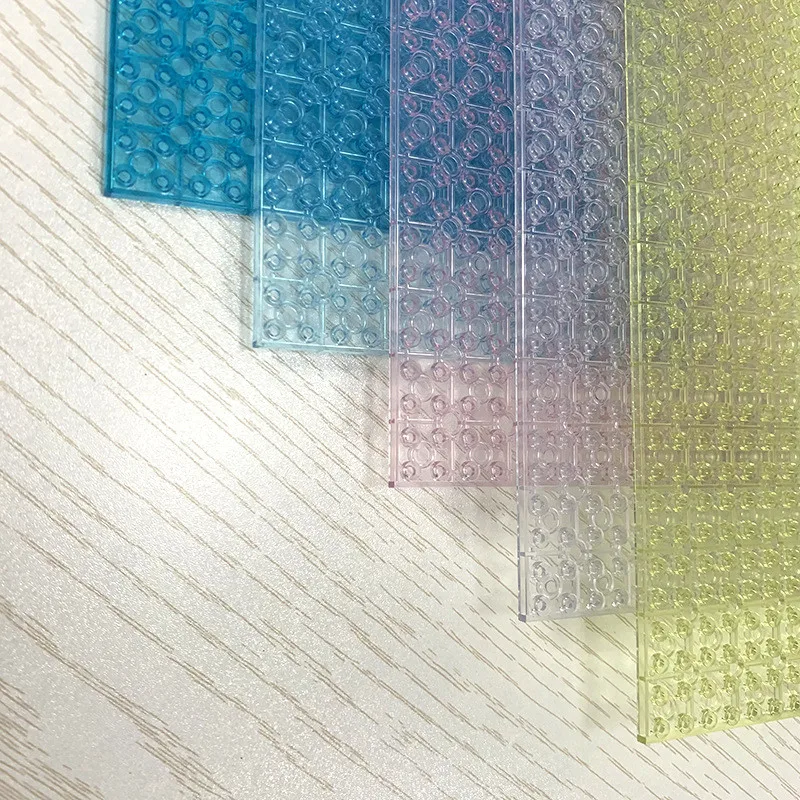 Plaque de Base Double face 16x32 points, plaque de Base haute transparente pour figurines, blocs de Construction, jouets, plaques de ville, blocs de Construction