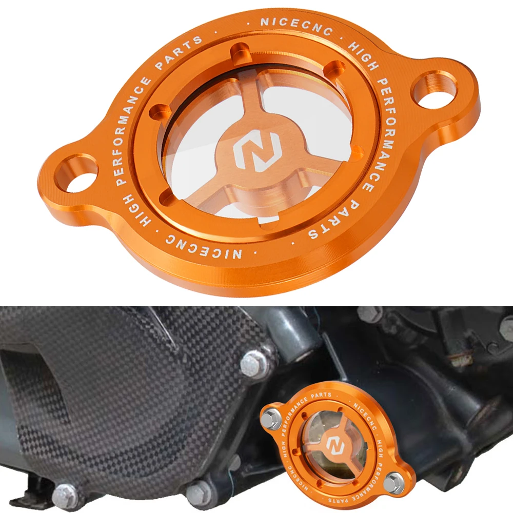 

Aluminum Clear Engine Oil Filter Cover for KTM Duke 125 200 250 390 2016 2017 2018 2019 2020 2021 2022 2023 125 200 250 390 Duke