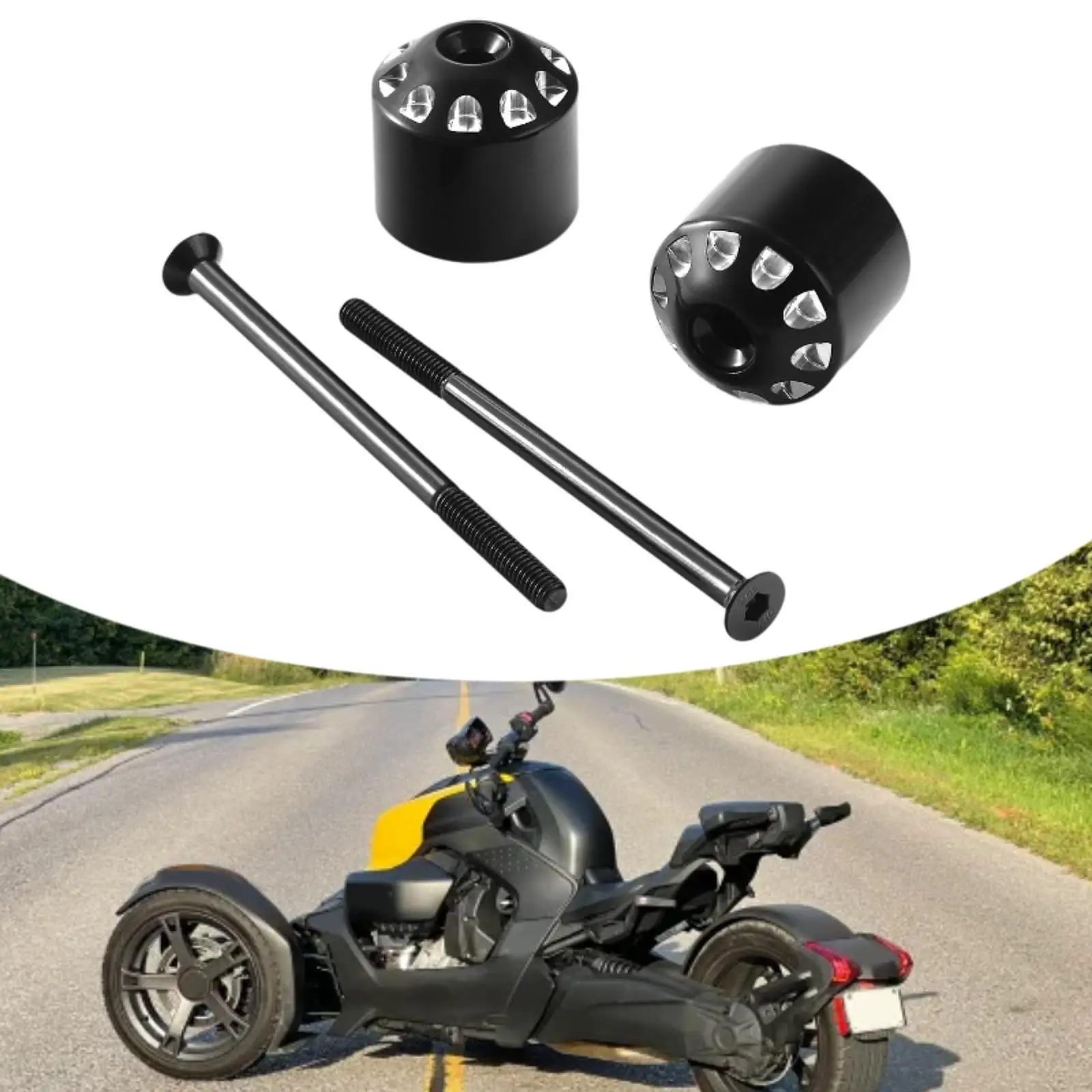 2Pieces Accessory Handlebar End Weights for Can-am Ryker 600 900 2019-2024+ Fine Craftsmanship Spare Parts Simple Assembly