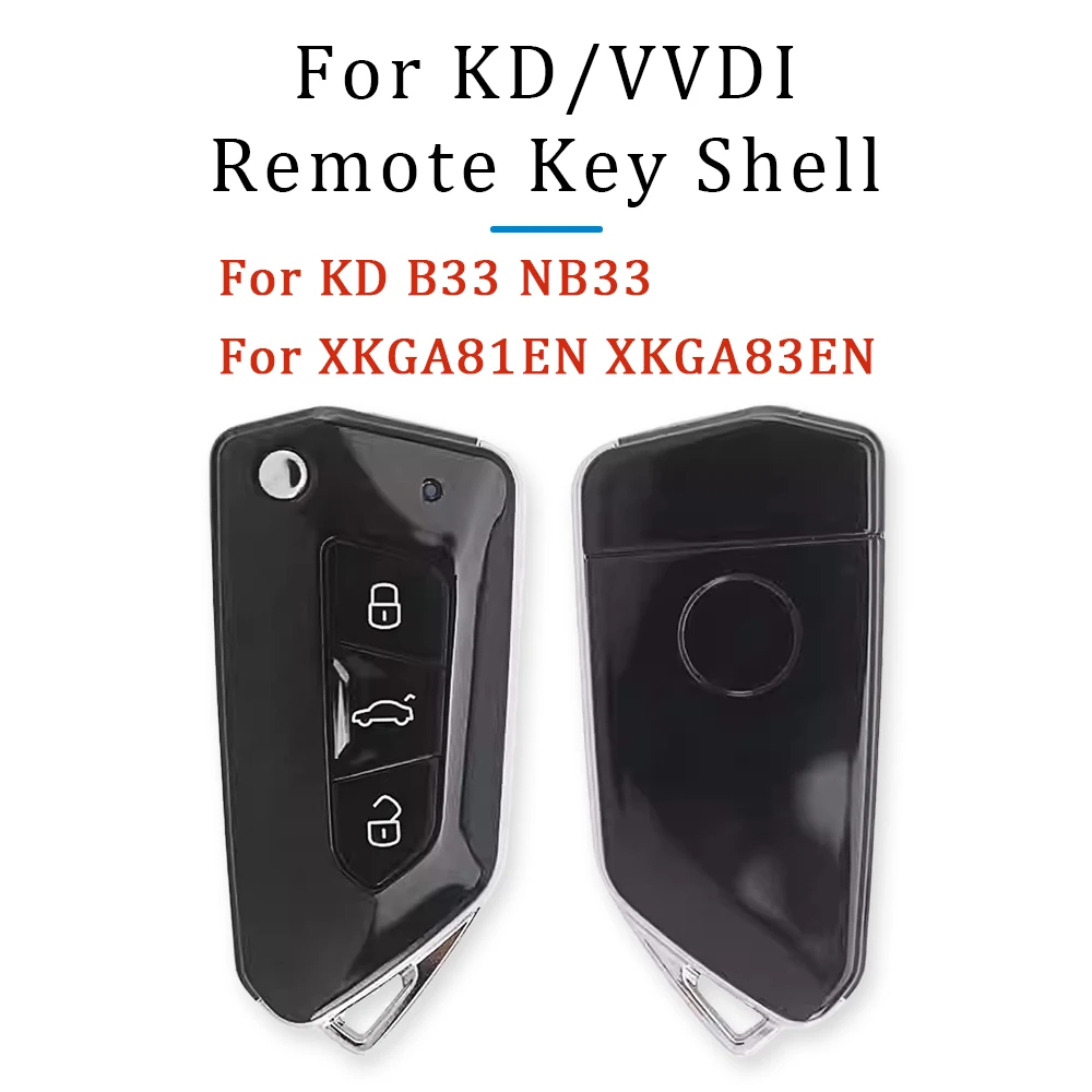 

10/20/30 шт. откидной дистанционный брелок с 3 кнопками, сменный чехол с черной кнопкой Golf 8, стиль для Keydiy KD B33