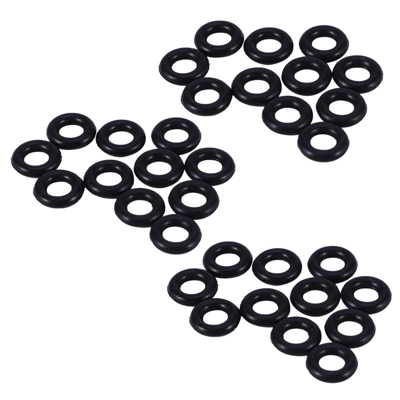 30 Pcs Black Rubber Oil Seal O Shaped Rings Seal Washers 8 X 4 X 2 Mm