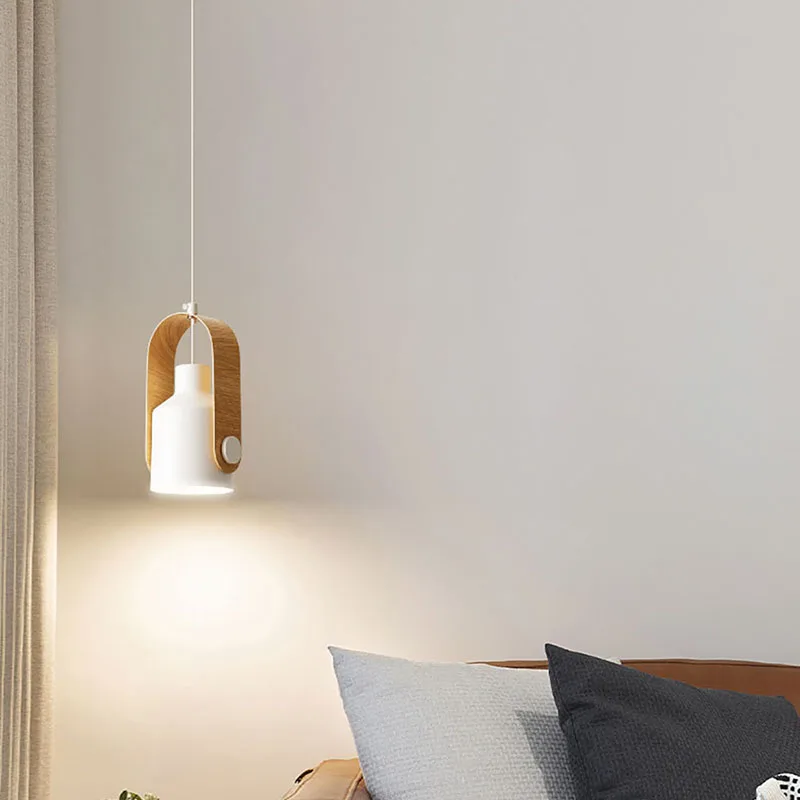 Nordic E27 Hanging Lamp for Bedroom Bedside Dining Living Room Cafe Ball Lampshade Chandelier Indoor Home Decor Lighting Fixture