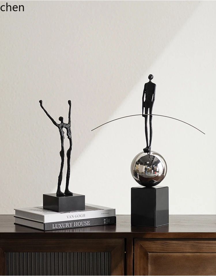 HXL Ornament Display Abstract Sculpture Metal Craft Soft Decoration Display Item