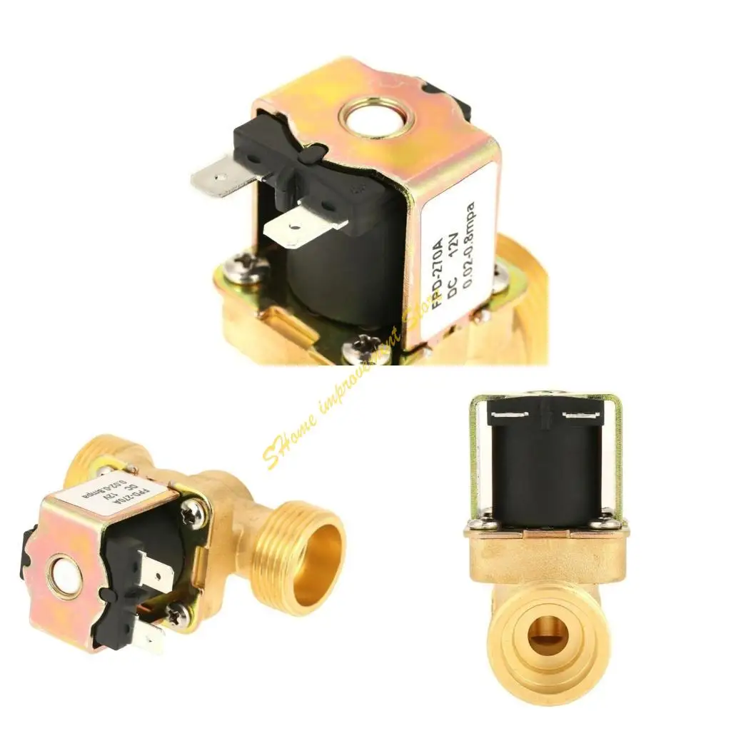 AC220V DC12V 24V DN15 Brass Electric Solenoid Normally Closed D7WA