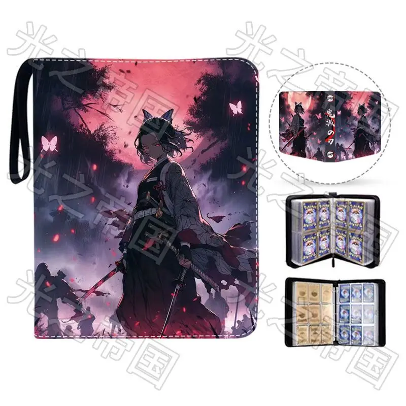 DIY 귀멸의 칼날 카드북 렌고쿠 시네쥬로 아가츠마 젠이츠 카마도 탄지로 카드 앨범 애니메이션 컬렉션 액션 피규어 선물