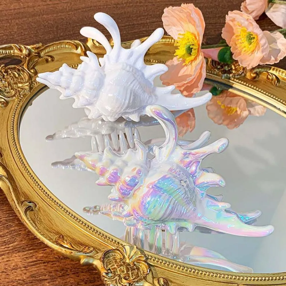 Головной убор, сладкий жемчужный цвет, коготь для волос, акриловая смола, раковина, зажим в виде акулы, корейский стиль, серия Ocean, женские волосы, коготь для женщин