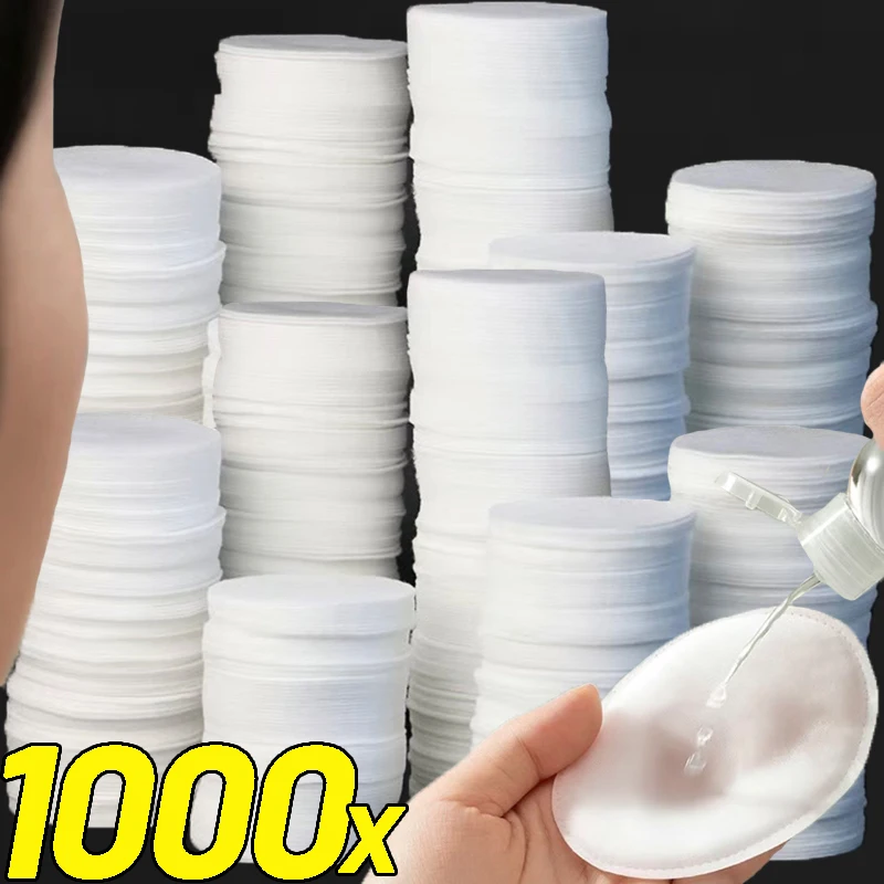 Wegwerp zachte en ademende circulaire make-up verwijderaarpads Dubbelzijdige wattenschijfjes Niet-irriterend voor dagelijkse gezichtsreiniging