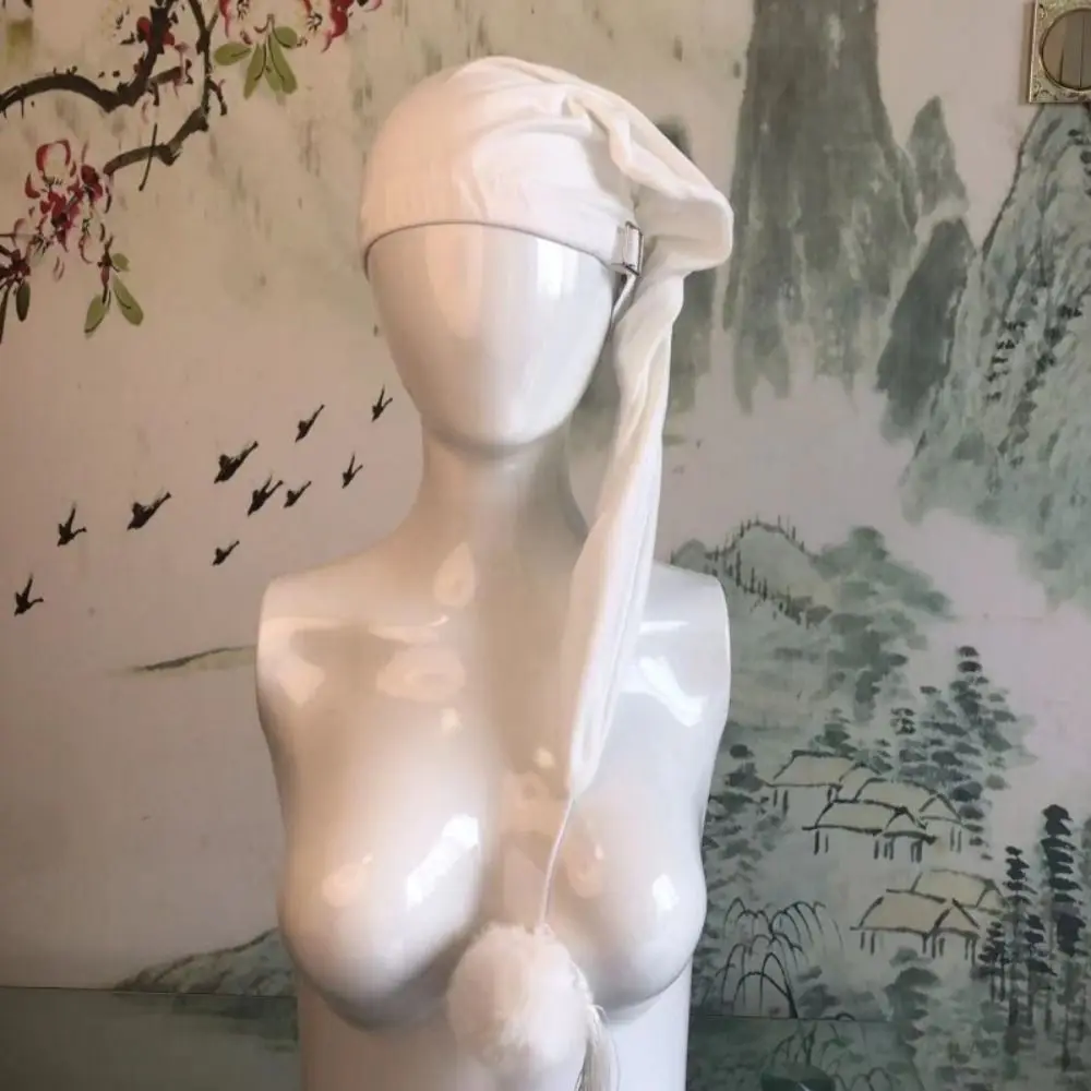 

Birthday Party Gift Elastic Night Sleeping Caps with Pom Ball Adjustable Sleepwear Hat Head Wrap Women Men