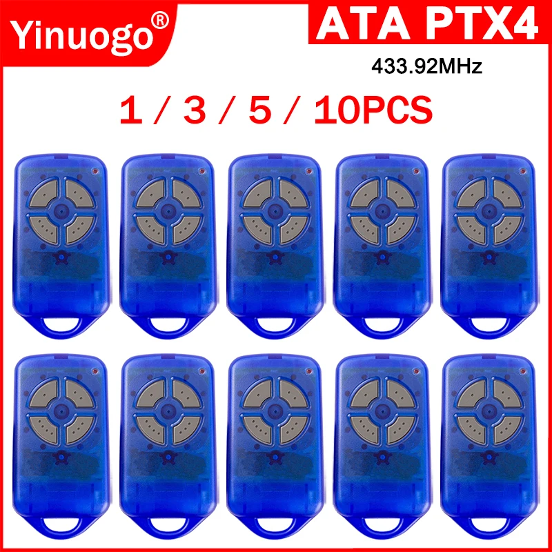 ATA PTX4 Securacode Garage Door Remote Control 433.92MHz Rolling Code ATA PTX-4 Electric Gate Control Opener Hand Transmitter