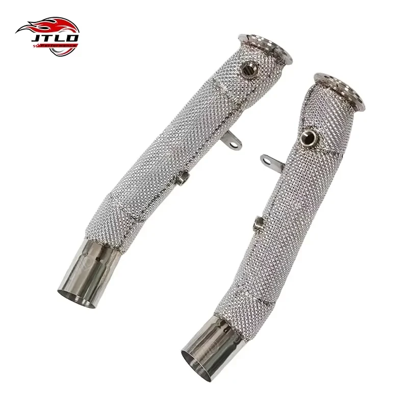 High Performance 304SS Downpipe With Heat Shield Exhaust Downpipe for Alfa Romeo 2.9L