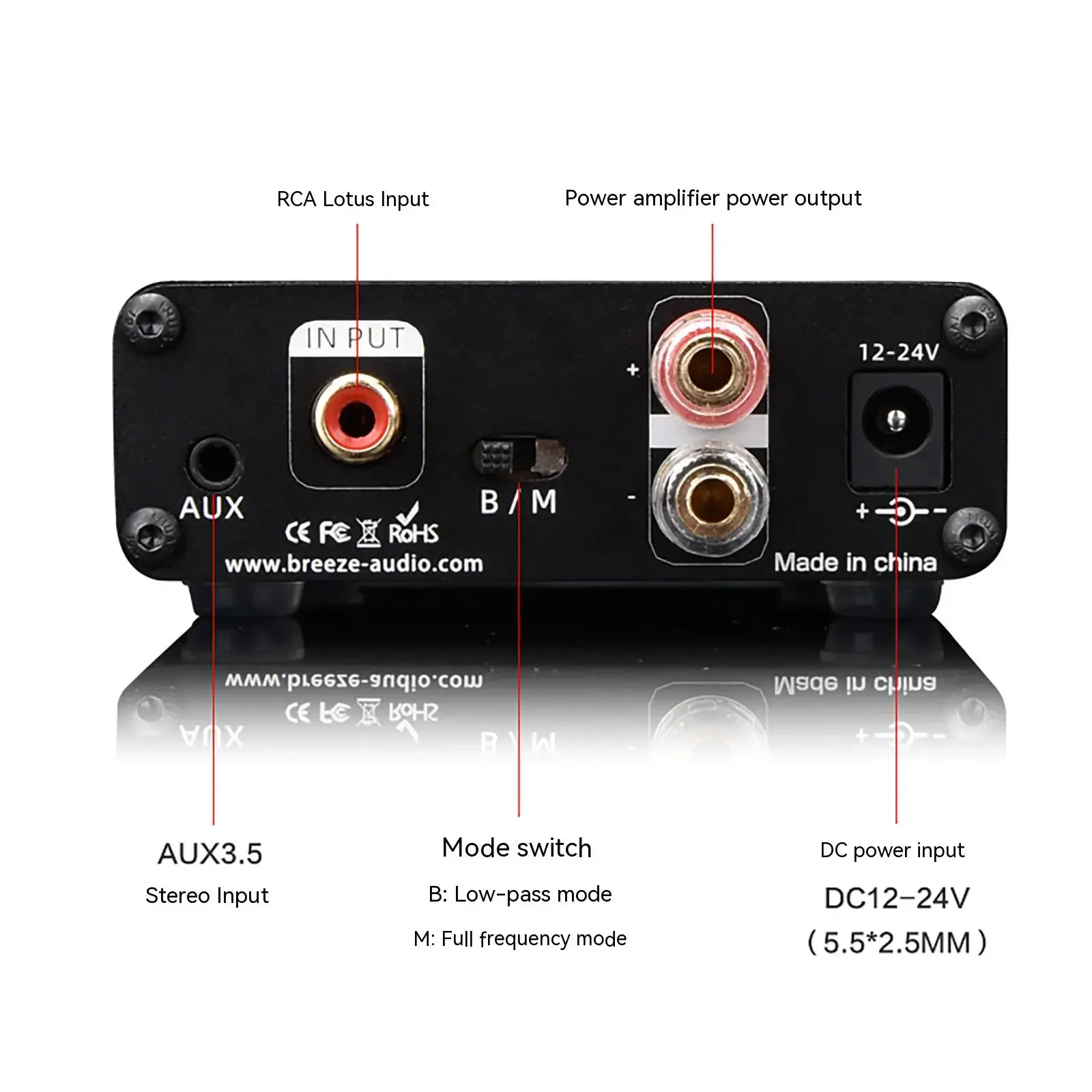 Amxekr mono subwoofer mit leistungs verstärker av heimkino sub/SWF-OUT mit subwoofer 2.1/5.1/7,1 home leistungs verstärker