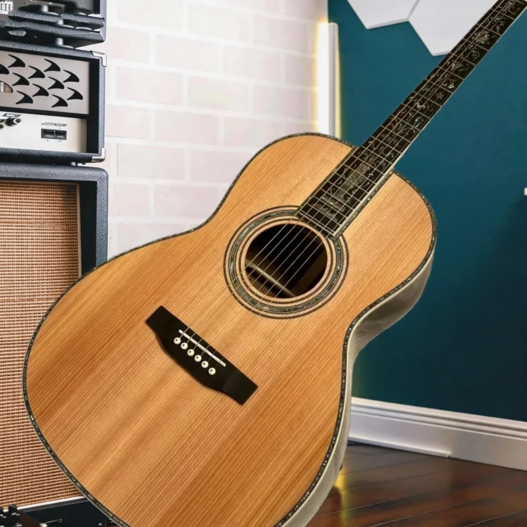 00045 HPL Red Cedar Top 6 Strings Acoustic Guitar Rosewood Back Sides Ebony Bridge 39 Inch Beginner Gift Free Shipping