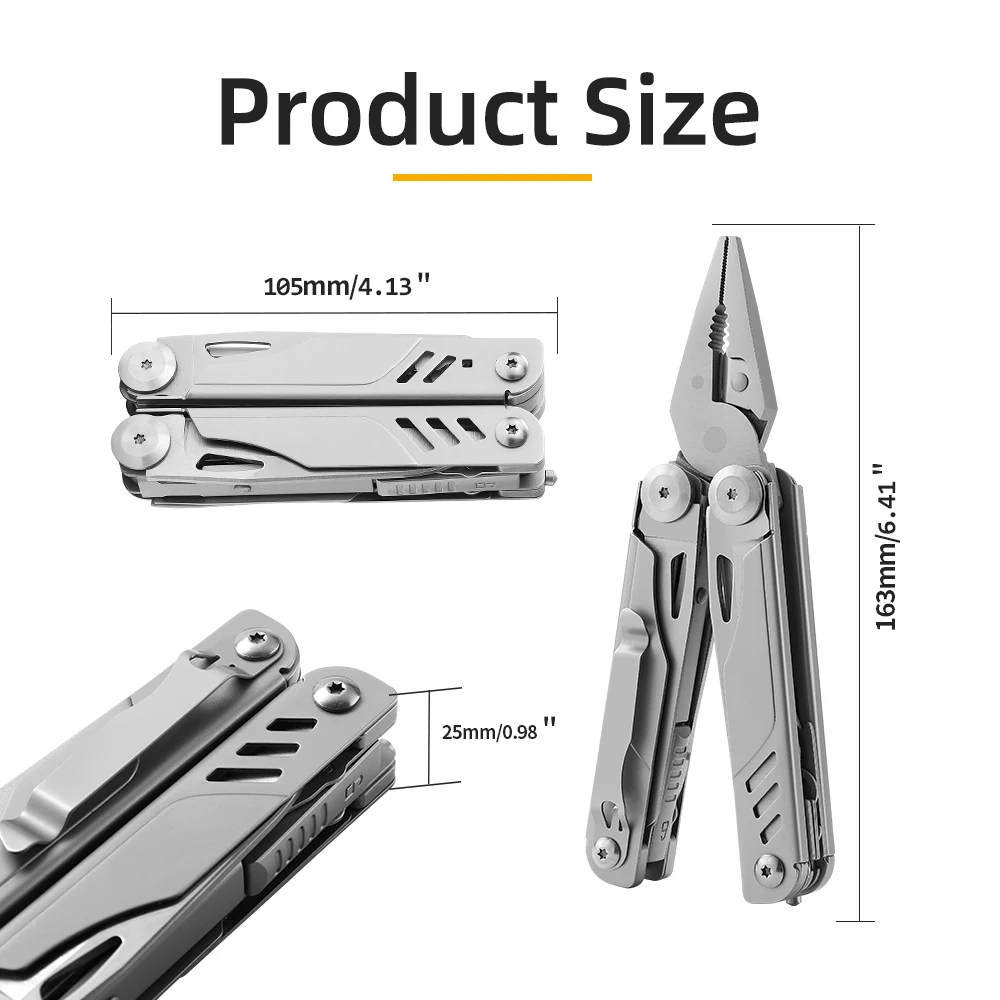 Multi-tool spring-loaded pliers and scissors with nylon sheath outdoor knife combo tool screw head converter .Home, Garden  Carr