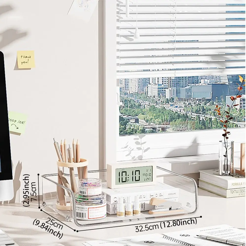 Stackable Brochure Holder Large Capacity Space Saving A4 Document Paper Organizer Anti-slip Slot Reusable