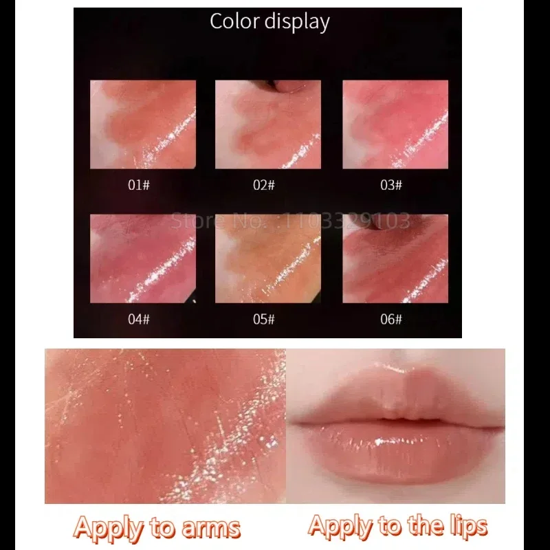 Jelly Lipstick Moisturizing Mirror Water Light Solid Lip Gloss Glass Lip Glaze Tint Waterproof Long Lasting Makeup Cosmetics