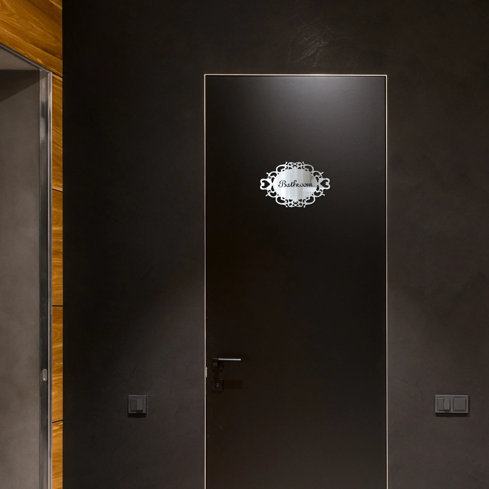 

2pcs Bathroom Sign Sticker Acrylic Door Signs for Home Decoration Easy to Read Clear Long Lasting Self Adhesive Restroom