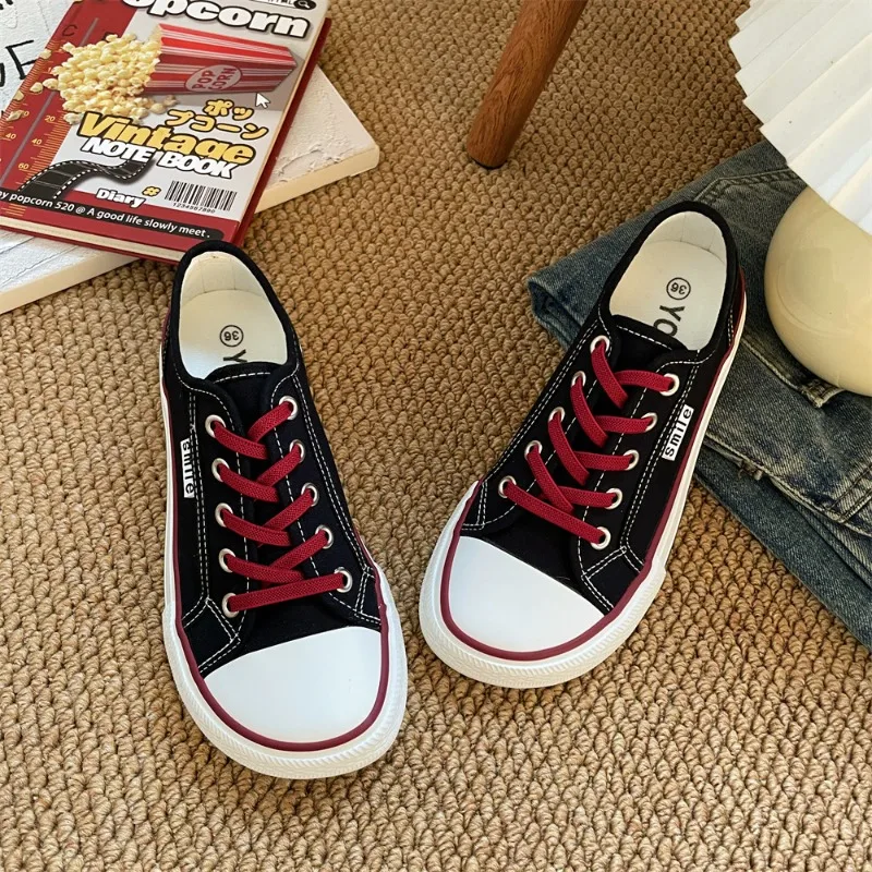 

2026 New Spring Summer High Top Canvas Shoes Women Breathable Casual Sports Shoes Students Thick Bottom Sneakers Skateboard Gift