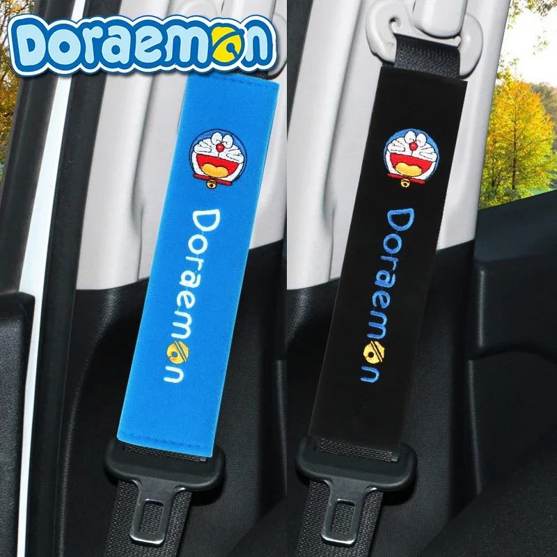 

New Doraemon car seat belt cover protective sleeve fashion creative car decoration set cartoon car seat belt shoulder pads set