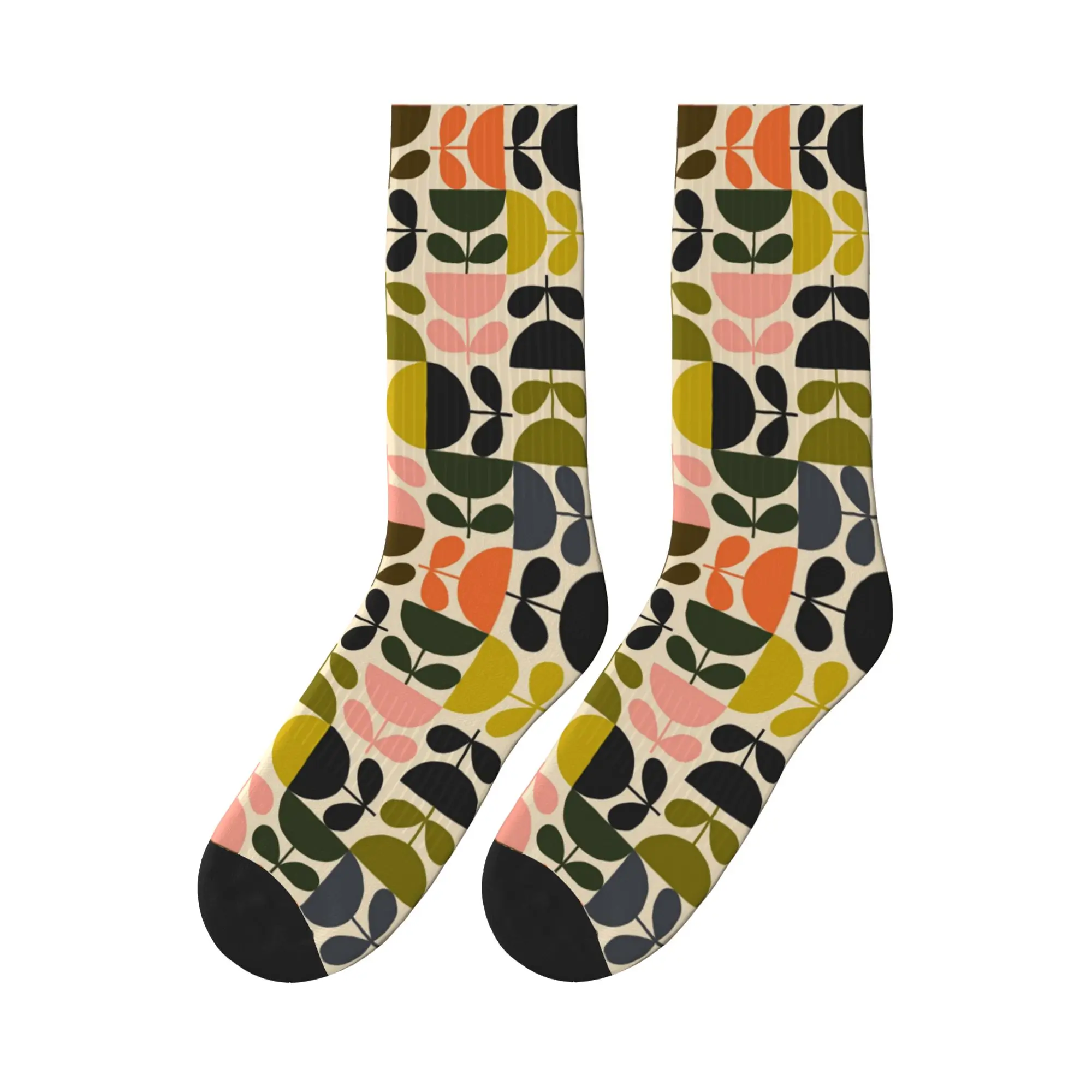 

Flower Stem Orla Kiely Pattern Sports Socks Sweat Absorbing Stockings All Season Long Socks for Unisex Christmas Gifts