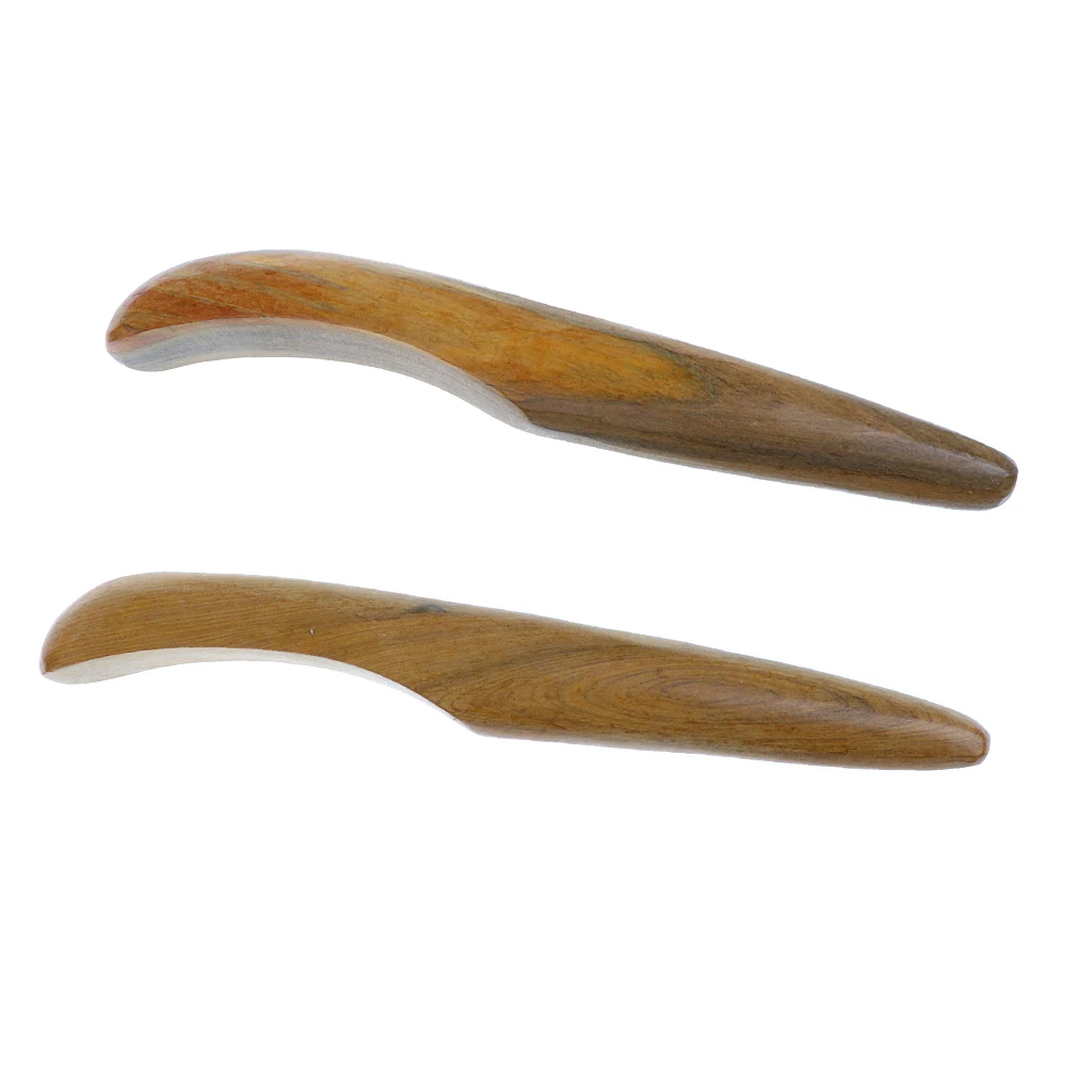 Herramienta de masaje, palo raspador Natural, masajeador de SPA de salón de forma especial, 2 uds.