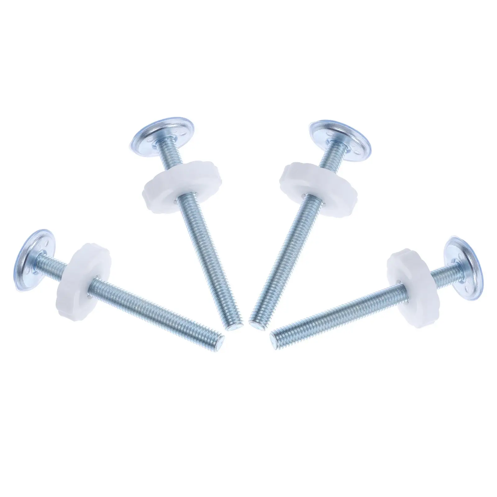 

4 pcs Guardrail Accessories for Baby Gate Stairs Safety Bolts Silver Pressure Mounted Screw Threaded Spindle Rods Durable Easy