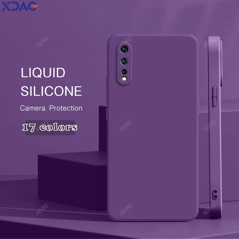 

Original Square Liquid Silicone Case Cover for VIVO iQOO Neo 855 Plus Racing 855+ 855s 5G Shockproof Funda Phone Back Accessorie