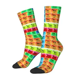Custom Periodic Table Elements Dress Socks Men's Women's Warm Funny Novelty Science Chemistry Chemical Crew Socks