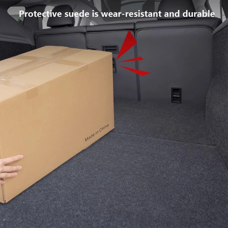 Für Tesla Modell Y Juniper Stamm Matte Vollständige Abdeckung Stamm Beide Seite Wachen Sitz Rückenlehne Schutz Pad Cargo Liner Anti Schmutzige Matte – Detail 4