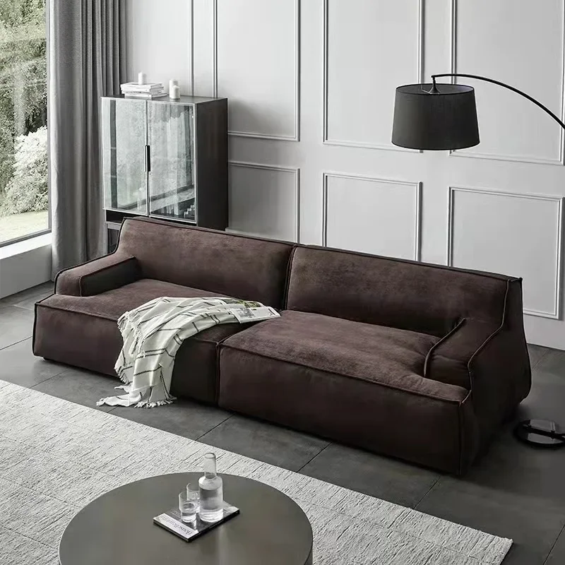 Simple and modern, light luxury Damascus, small and medium-sized apartment, technology, matte cloth three or four-person sofa