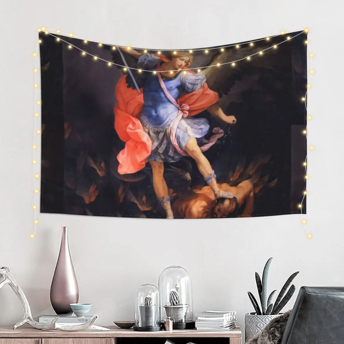 

St Michael Archangel Angel Catholic Saint Devotion Tapestry Wall Tapestries Decorative Wall Murals Room Ornaments Tapestry