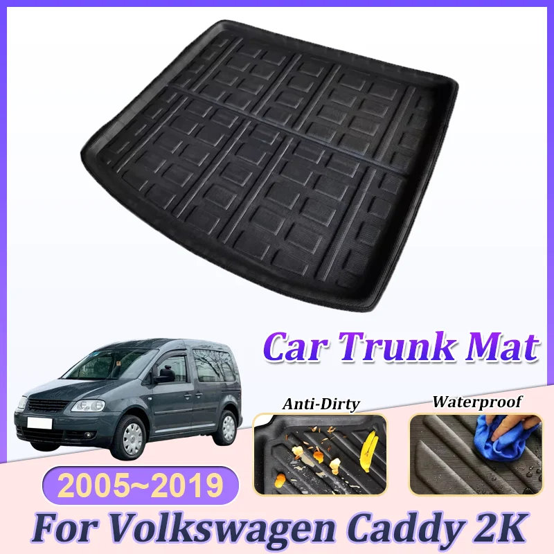 

EVA For VW for Volkswagen Caddy 2K MK3 2005~2019 Car Rear Trunk mat Waterproof Anti-Slip Boot Carpets Pad Car Accessories