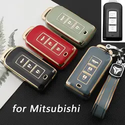 Etui na obudowa kluczyka do samochodu z pilotem TPU dla Mitsubishi ASX LANCER Pajero Sport Outlander Eclipse Cross Key obudowa Fob akcesoria