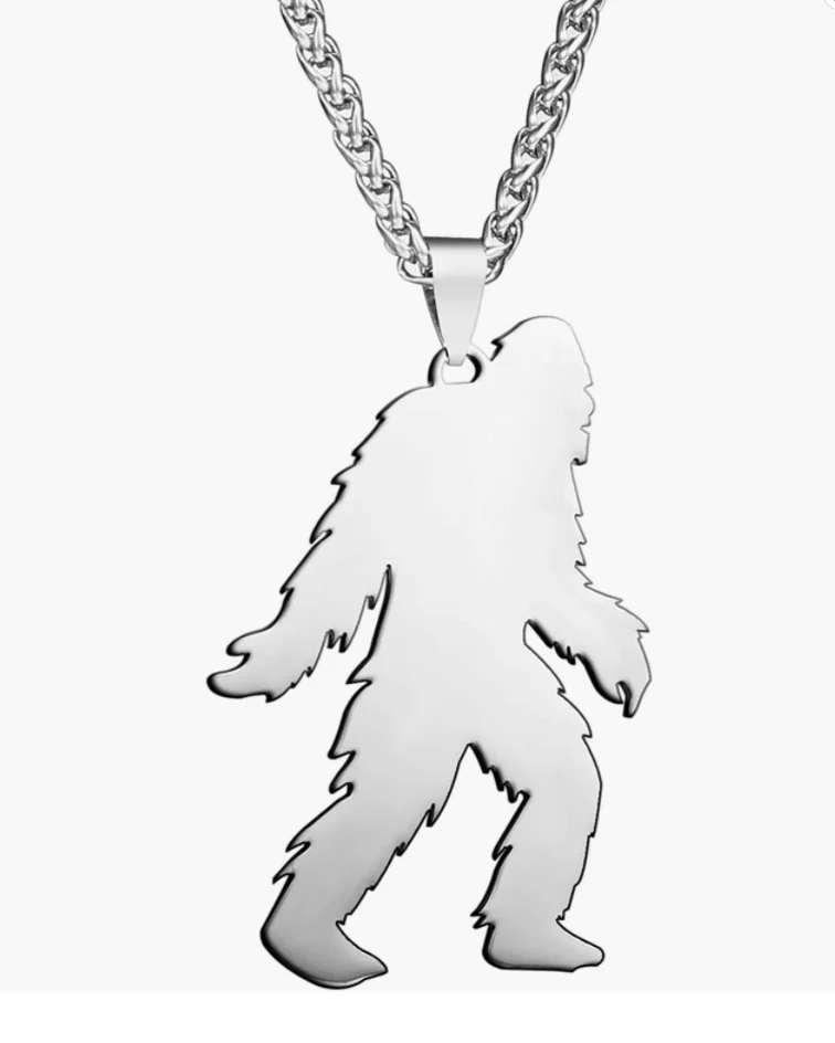 12pcs Stainless Steel Walking Bigfoot Yeti Big Foot Monster Ape Sasquatch Pendant Necklace