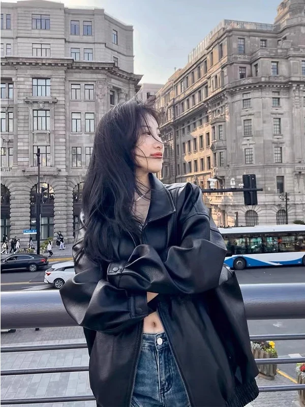 

Мужская куртка из искусственной кожи Bla PU, весенне-осенняя, в американском стиле, пилотская куртка Cleanfit с воротником, короткий бейсбольный жилет, приталенный крой, для молодежи