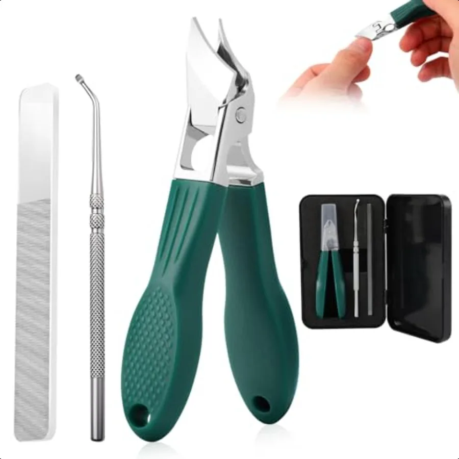 

3Pcs Eagle Beak Beveled Nail ClippersWide Jaw Opening AntiSplash Slanted Nail Clipper Edge Nail Clippers Long Handle Wide Jaw O