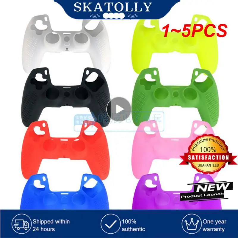 1~5PCS Studded Protective Cover Skin for 5 Dualsense PS5 Controller Silicone Case Grips Suit for Charger