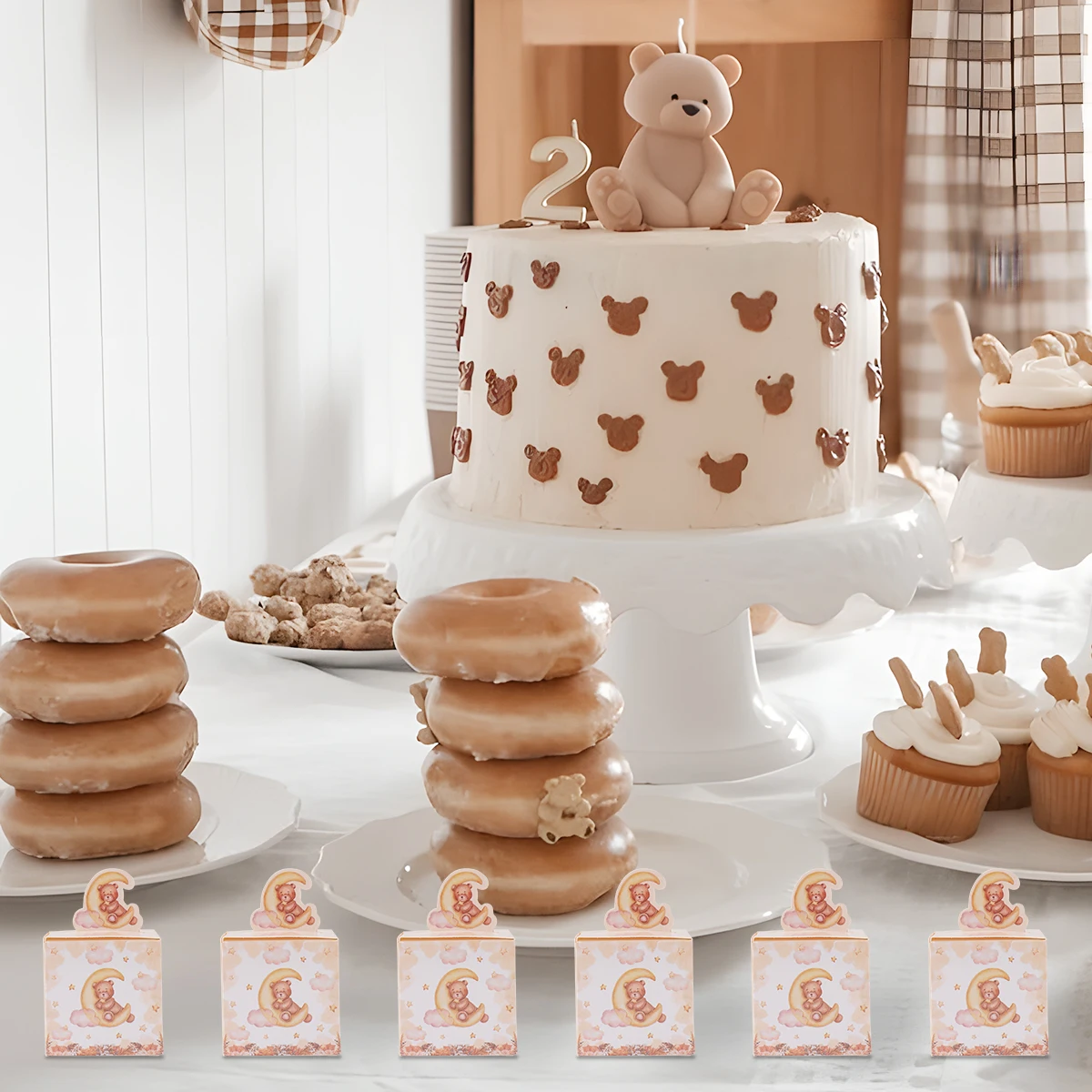24 stuks bruine teddybeer vier - Event Party Box recensie en prijs