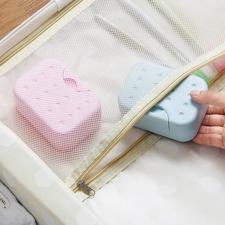 New Travel Soap Dish Box Case Holder Hygienic Easy To Carry Soap Holder Box Home Storage Organizer with Strainer Sponge