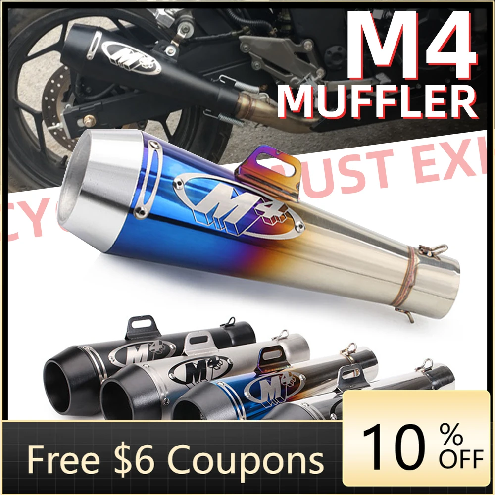 

STLF 51MM Motorcycle Exhaust Muffler Manufacturer for Huanglong 600 Ronggp1 Er6n 400nk ZX6R M4 Retrofitted Exhaust Pipe