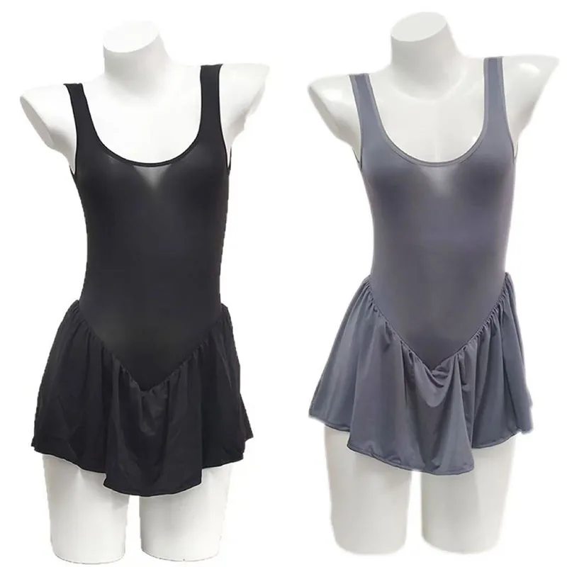 

Large Size Sexy Yoga Outdoor Dress Zipper Open Crotch Uniform Tempting Pure Desire Nightclub Pajamas Black Gray Sports Costumes