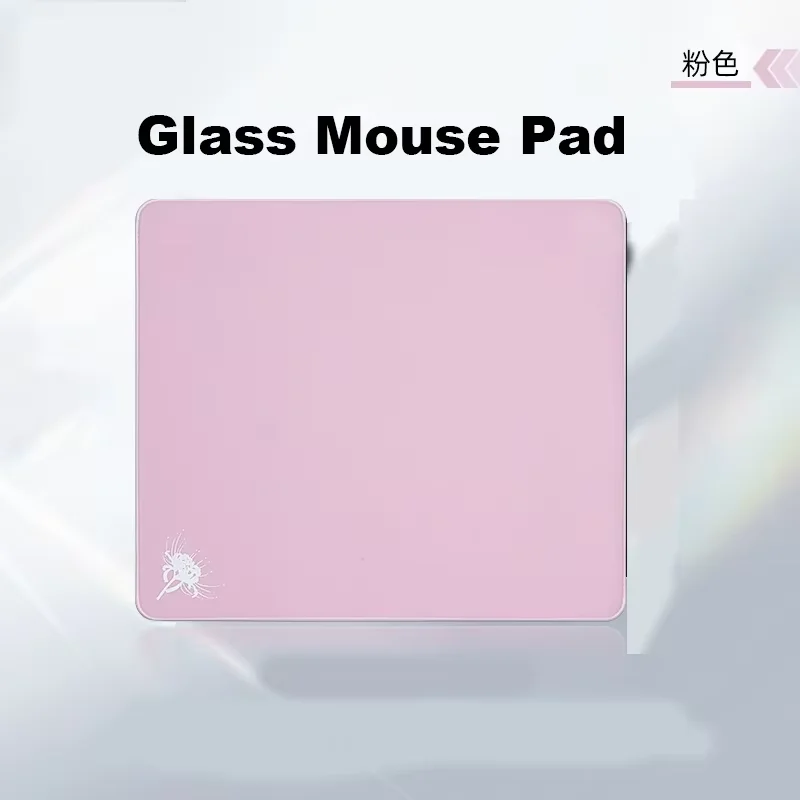 Minimalist Equinox Flower Glass Mouse Pad Smooth Frosted Surface Desk Mat Tempered Upgrade for FPS Office Gamer Accessories Pad