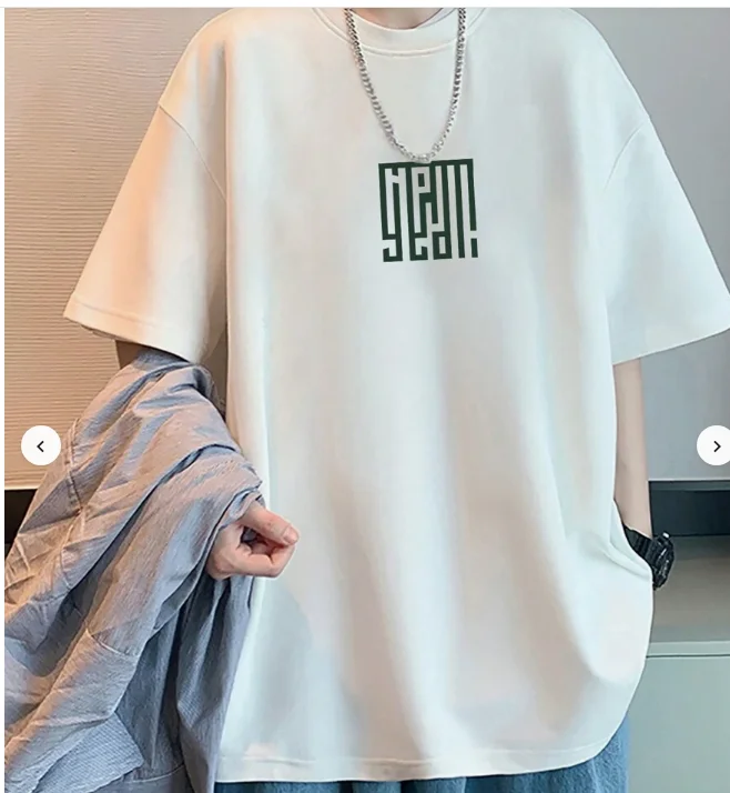 

Мужская хлопковая футболка с короткими рукавами и графикой на плечах, летняя повседневная одежда