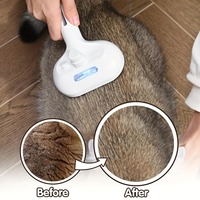 3-in-1 Pet Grooming Brush - Static & Vacuum Tech for Long/Short Hair Cats/Dogs, Washable & USB-C Rechargeable