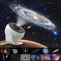 12 Discs Galaxy Night Light Planetarium Star Projector HD Image Projection LED Table Lamp for Home Bedroom Children's Room Decor