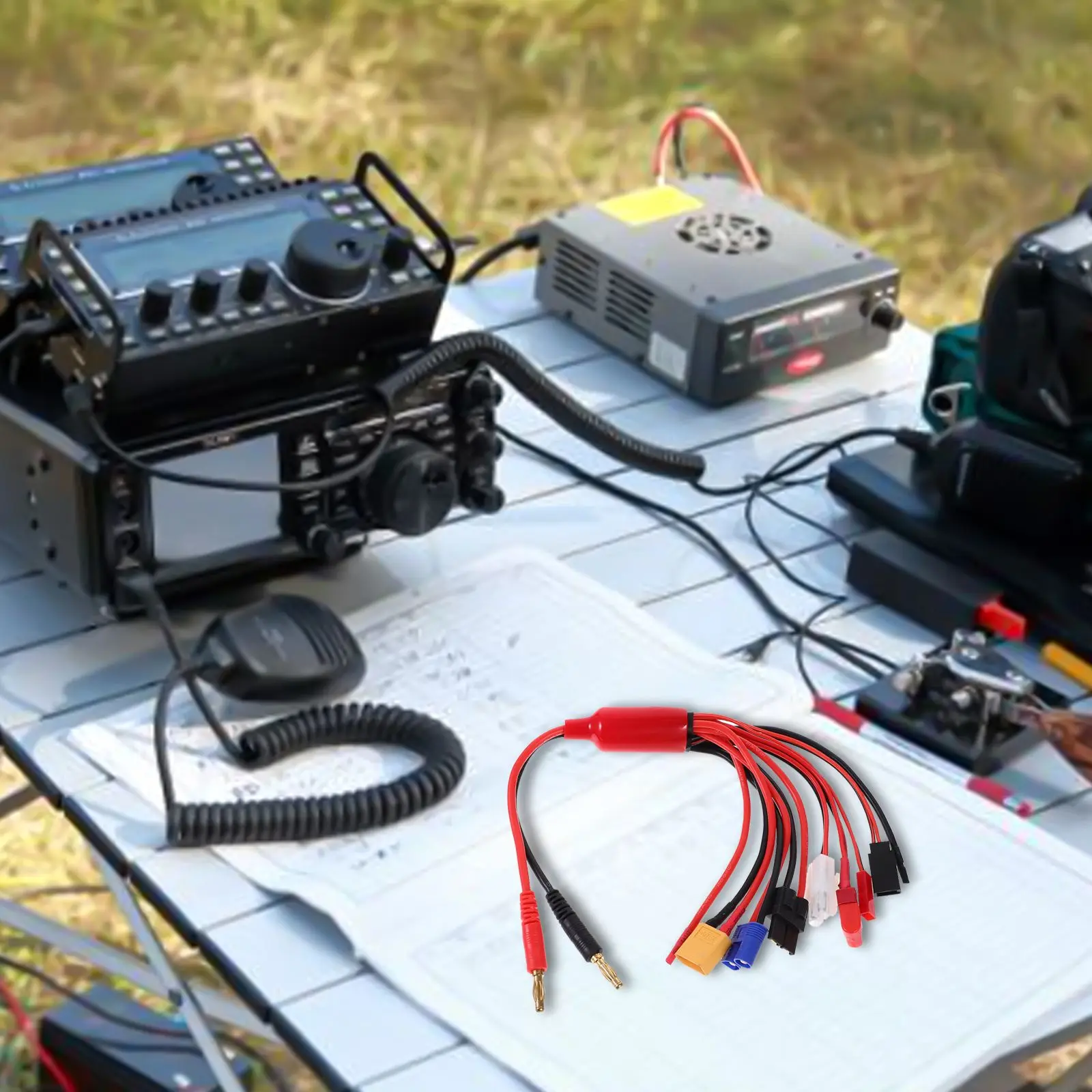 8in1 Banana Plug Cable for Model Aircraft Multifunctional Wire 40mm Connector Aerial Device Charging Adaptor