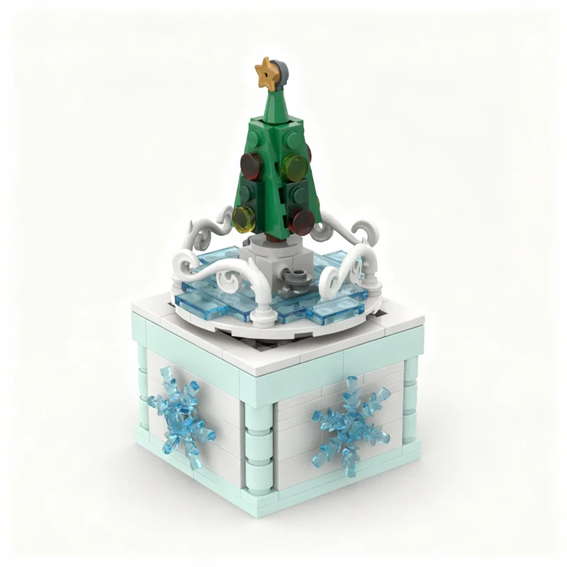 148pcs MOC Seasonal Christmas Moving Ice Rink Model Building Blocks Christmas Gift Education Birthday Art Assemble Creative Idea