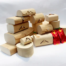 New Wooden Storage Boxes Curved Gift Box Cute Jewelry Ring Organizer Creative Craft Gift Boxes Wood Tea Storage Case