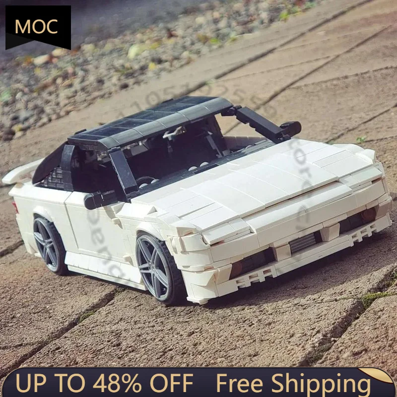 

1009 деталей: Скоростной спортивный автомобиль Silvia 240SX MOC, модульный конструктор, простой DIY набор для сборки, подарок для мальчиков
